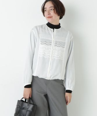 　レイヤーレースブラウス