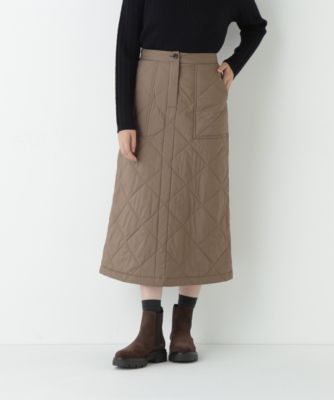 　キルティングベイカーＡラインスカート