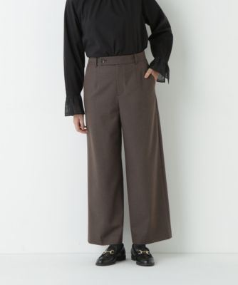 　裏起毛セミワイドパンツ