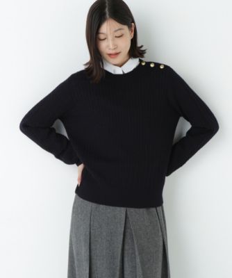 　ミニケーブル釦プルオーバー