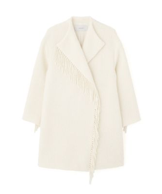 　フリンジリングツイードコート