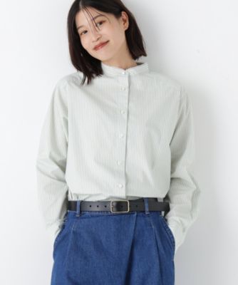 　◆ドビーストライプレースカラーブラウス