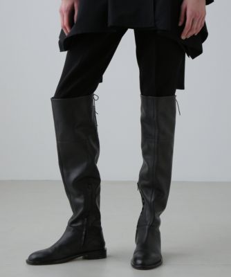 　レザーロングブーツ