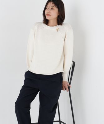 　◆コットンミックスローゲージニットプルオーバー