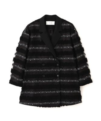 　◆チャンキーテープボーダージャケット