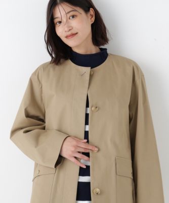 　◆ライナー付きフラップノーカラーコート
