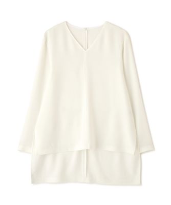 　バックサテンジョーゼットＶネック