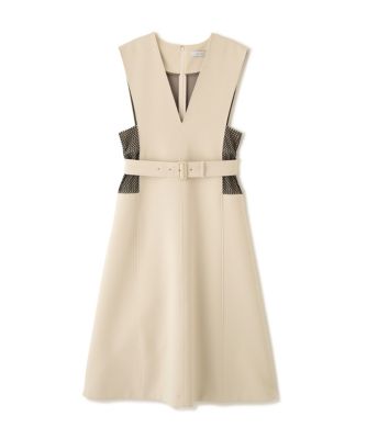 バイカラーボンディングワンピース