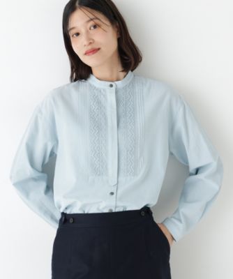 　◆レースドッキングハンドカラーブラウス