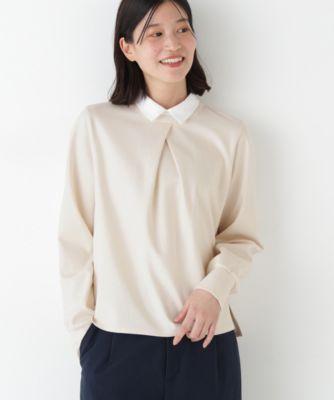 　◆シャツカラードッキングプルオーバー