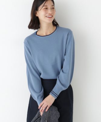 　◆オーガニックコットン混ライン入プルオーバー