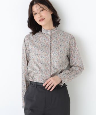 　スタンドフリルブラウス