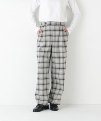 　◆ＴＲチェックタックワイドテーパードパンツ