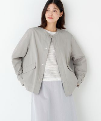 　◆綿ナイロンダンプノーカラージャケット