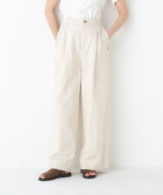 　◆綿麻ライトオンスデニムワイドパンツ