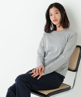 ◆《ウォッシャブル》ネックダブルプルオーバーニット