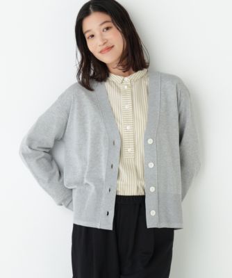 ◆《ウォッシャブル》アイレットＶネックカーディガン