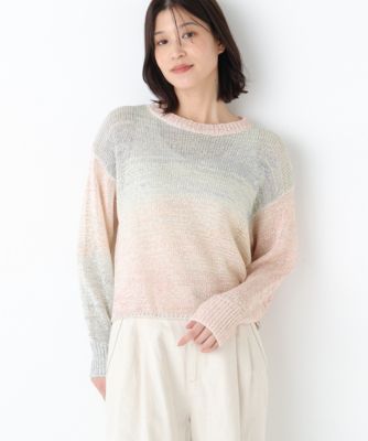 　◆《ウォッシャブル》綿ポリカスリヤーンクルーネックプルオーバー