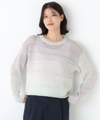 　◆《ウォッシャブル》綿ポリカスリヤーンクルーネックプルオーバー