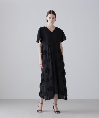 ◆ドットフラワーエンブロイダリーワンピース