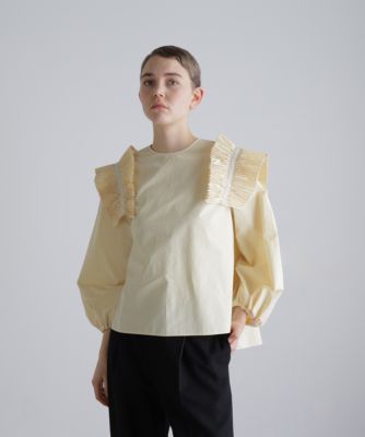 　◆クレストプリーツタイプライターブラウス