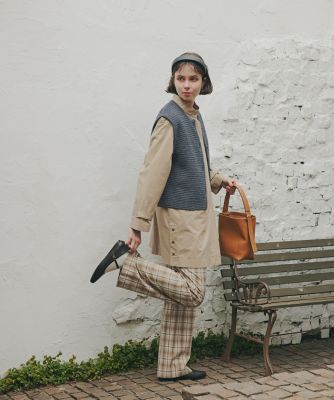 　◆先染めチェックストレートパンツ