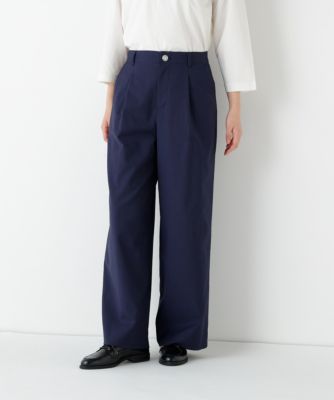 　◆麻調合繊タックセミワイドパンツ