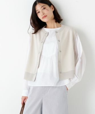 ◆ハイツイストコットン混ジャカードベスト