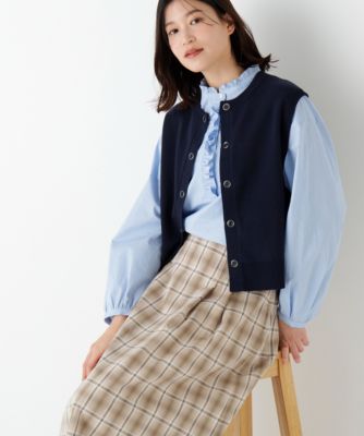 ◆ハイツイストコットン混ジャカードベスト