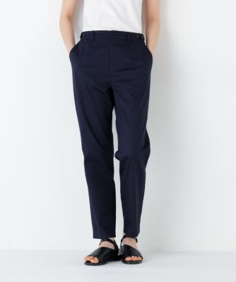 　《名品 / ストレッチ素材》ピケストレッチ細身ストレートパンツ