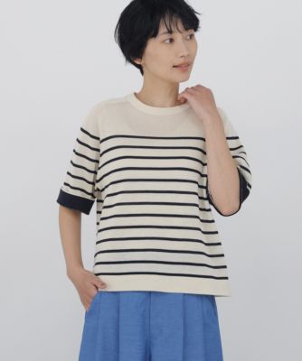 　《名品 / 洗える / 4カラー展開》ハイゲージギマ クルーネック ラグランプルオーバー