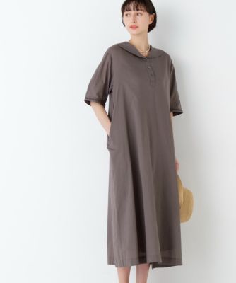 《洗える》インド刺繍セーラーカラーワンピース