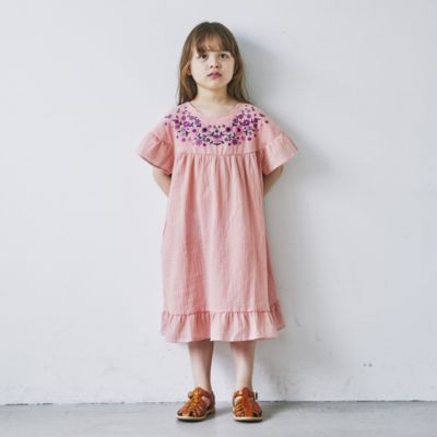 United Arrows Green Label Relaxing Kid S ユナイテッドアローズ グリーンレーベル リラクシング の キッズ Glr フラワーエンブロショートスリーブワンピース通販 Leeマルシェ