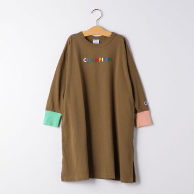 United Arrows Green Label Relaxing Kid S ユナイテッドアローズ グリーンレーベル リラクシング の キッズ 別注 Champion チャンピオン マルチロゴロングスリーブワンピース通販 Leeマルシェ
