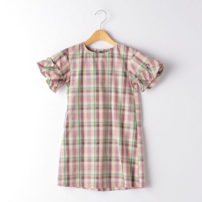 United Arrows Green Label Relaxing Kid S ユナイテッドアローズ グリーンレーベル リラクシング の Web限定 マドラスチェックワンピース通販 Leeマルシェ