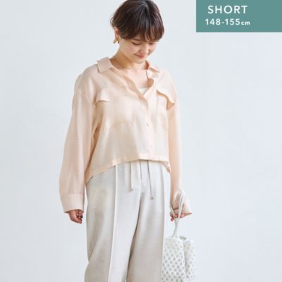 UNITED ARROWS green label relaxing 【WEB限定】［SHORT/H148-155cm］シアー クロップドシャツ