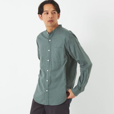 UNITED ARROWS green label relaxing：MEN’S ナチュラルフィットビエラ バンドカラー シャツ