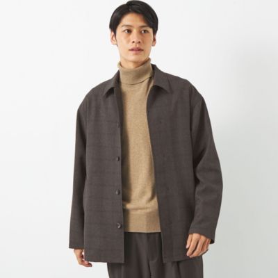 UNITED ARROWS green label relaxing：MEN’S ウールライクカルゼ カーコート -ウォッシャブル・ストレッチ・防シワ-