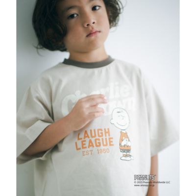 ＜集英社＞ UNITED ARROWS green label relaxing：KID’S(ユナイテッドアローズ グリーンレーベル リラクシング)/【別注】＜PEANUTS＞TJ リンガー Tシャツ 100cm-130cm