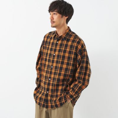 UNITED ARROWS green label relaxing：MEN’S 【WEB限定】＜GLR or＞カラー フランネル ロングスリーブ  チェック シャツ