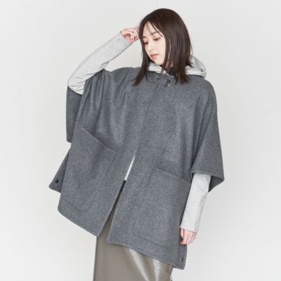 【iNtimite】Wool Jersey ポンチョ＋フレアスカート キャメル