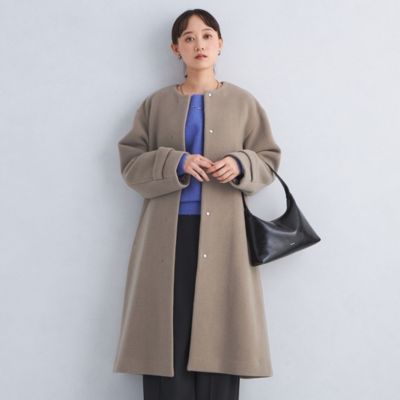 UNITED ARROWS グリーンレーベルリラクシング レディースコート44ウールナイロンポリエステル