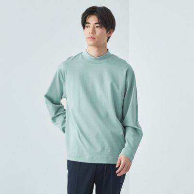 UNITED ARROWS green label relaxing：MEN’S L/A ポンチ モックネック カットソー