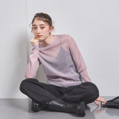 UNITED ARROWS グリッターラメ ジャージー カットソー