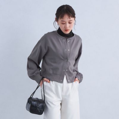 UNITED ARROWS green label relaxing(ユナイテッドアローズ グリーンレーベル リラクシング)のライトダンボール  スナップ カーディガン通販 eclat premium（エクラプレミアム）