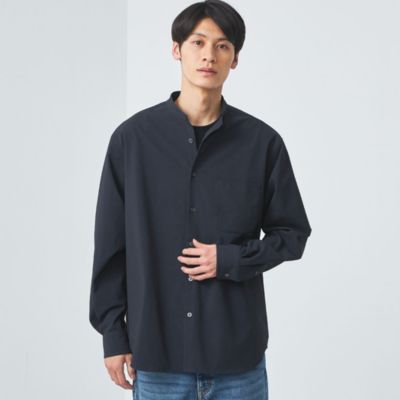 UNITED ARROWS green label relaxing：MEN’S FREELITCH ジャストルーズ バンドカラー シャツ  -2WAYストレッチ・防シワ・吸水速乾-