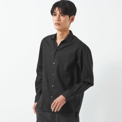 UNITED ARROWS green label relaxing：MEN’S 【WEB限定】JUSTFIT コットン 麻 ワイド カラー 長袖  シャツ