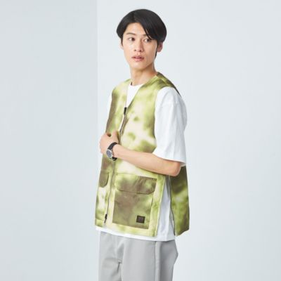 UNITED ARROWS green label relaxing：MEN’S ＜TAION＞ノンダウン ミリタリー リバーシブル Vネック ベスト