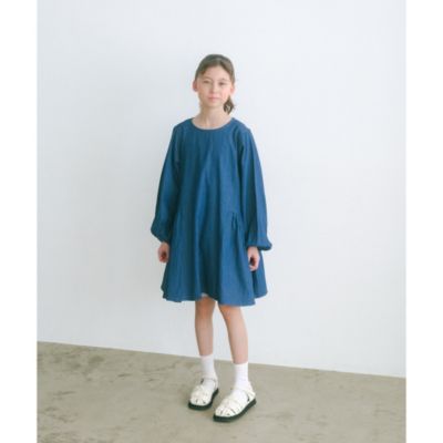 UNITED ARROWS green label relaxing：KID’S TJ チュニックワンピース  ロングスリーブ（デニム）140cm-160cm