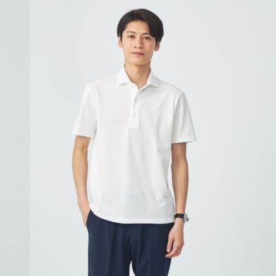 UNITED ARROWS green label relaxing：MEN’S ＜GIM＞24s アメリカン シーアイランド コットン ポロシャツ  -吸水速乾-